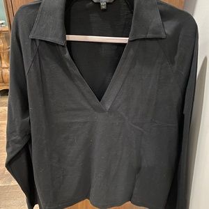 Banana Republic Johnny Collar Long Sleeve Organic Cotton Size L